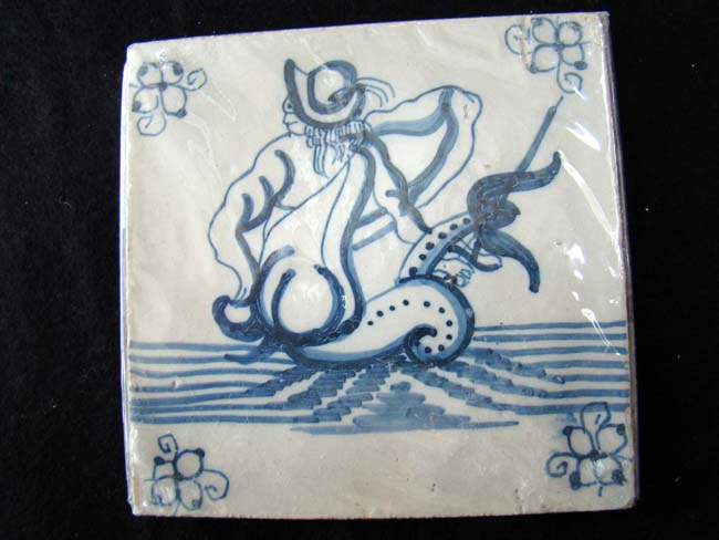 A Dutch Delft Tile circa 1750